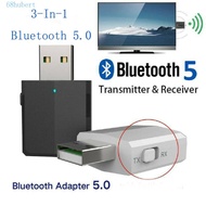 HUBERT Audio Transmitter Receiver 3 in 1, Audio Receiver Wireless 3 in 1 USB Bluetooth 5.0 Adapter, Fully Compatible Stereo Light USB Bluetooth 5.0 Transmitter Receiver