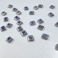 新品现货FMTTM模块手链26字母钛钢不锈钢DIY手链情侣手链蓝色FMTTM module bracelet made of 26 letter titanium steel20250710