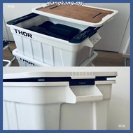 Original TRUST THOR Totes Box with Lid 53L Camping Storage Box Stackable Camping Storage Box Blackca