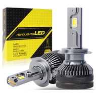 T50 Car LED Headlight Super Bright H7 Bulb Double Copper Tube H11 Modified 6,000K White Light H4 Dis