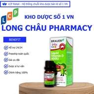 Brauer Baby Kids Liquid Vitamin D Syrup 400IU supplements vitamin D3 to support bone health (10ml)