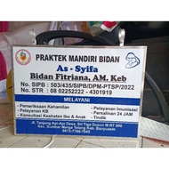 Neon box akrilik 2sisi 65x4070x50 Bidan dokter dokter gigi kios