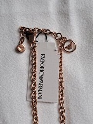 Emporio Armani 玫瑰金蝴蝶結項鍊