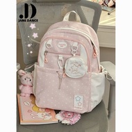 JANE DANCE/JANE DANCE Sweet Preppy Style Backpack High-value Cute Star Large-capacity Student School