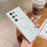 Luxury Matte Magnetic Case For Samsung Galaxy S25 S24 S22 S21 S23 Ultra Fe A35 A55 A05S A16 Magsafe 
