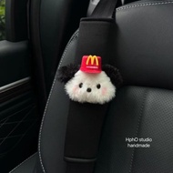 Maimen Puppy Car Seat Belt Shoulder Cover Thin Style Car Anti-Strangle Cute Cartoon Car Interior Acc