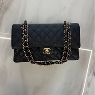 Chanel CF25 黑金 荔枝牛 晶片款