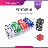 [100PCS/300PCS CHIPS] POKER CHIPS SET GAMING TOURNAMENT CASINO TEXAS HOLDEM POKER GAMES CARD TOKEN W