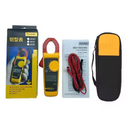FLUKE 302+ F302+ With Soft Case Clamp Meter Clamp Multimeter