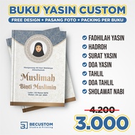 [PAKET] 100 Buku Yasin &amp; Tahlil Custom | Gratis Desain &amp; Cetak Foto