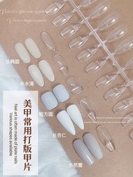 Japanese Nail Art Playing Board Nail Tip Common Practice Printing Semi-Solid Water Drop Almond Displ