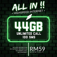 🔥 44GB FULL HIGH SPEED DATA INTERNET SIMKAD ONEXOX SIMCARD ONE XOX SIM CARD XOX