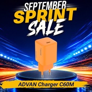 ADVAN Charger C60M USB-C Charger for iphone iPad Ultra Mini GaN Advan Fast Charging PD PPS AVS 45 Wa