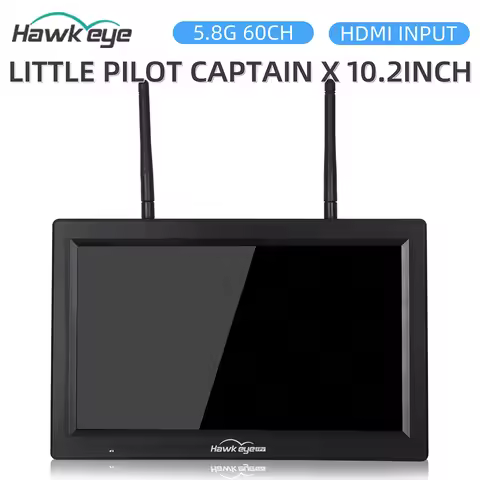Hawkeye Little Pilot Captain X FPV Monitor with DVR 5.8G 60CH 10.2 inch Dual Receivers 1024x600 LED 