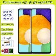 Original AMOLED For Samsung Galaxy A52 4G 5G A52s 5G LCD Display Touch Screen With Frame Replacement
