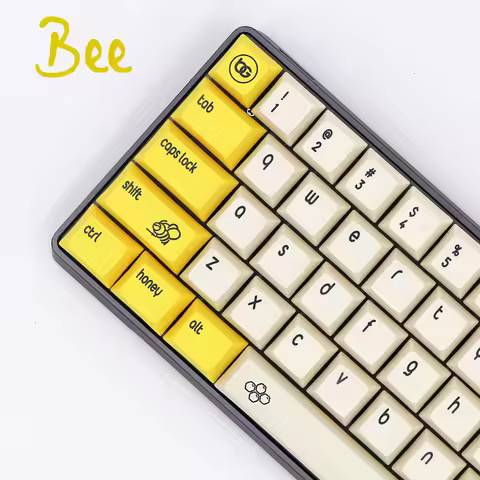 Keypro Bee Ethermal Dye Sublimation fonts PBT DSA keycap For Wired USB mechanical keyboard Cherry MX