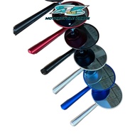 H2C star round glass motorbike mirror with slanted bowl legs, upgraded as new as line 744, high qual