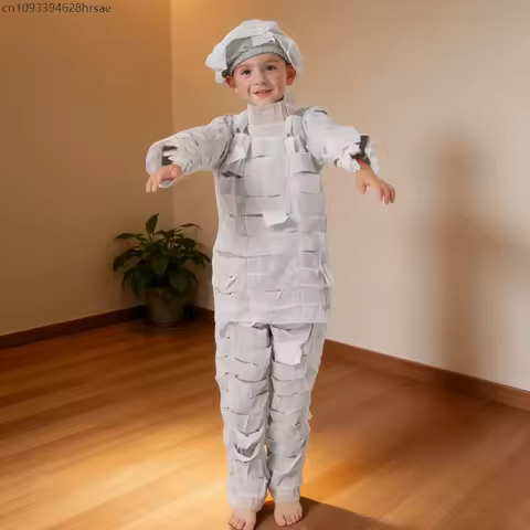 enfant Mummy Cosplay Costume Unisex Role-Playing Performance Outfits Holiday World Book Day Party St