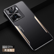 เคส iQOO Z7X 5G สำหรับ iQOO Z7X 5G【อลูมิเนียมอัลลอยด้าน + TPU + PC เคสโทรศัพท์ กันกระแทก 】