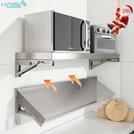 Stainless Steel Foldable Table Wall Mounted Kitchen Countertop Dining Table Stall Storage Table