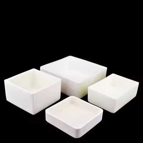 99%Al2O3 High Purity Square Alumina Ceramic Boat Corundum Crucible Sintered Crucible High temperatur