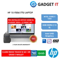 HP 15-FD0617TU / 15-FD0618TU / 15-FD0621TU LAPTOP (C5-120U,8GB,512GB SSD,15.6"FHD,UHD GRAPHICS,WIN11