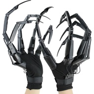 New Articulated Finger Extensions With Protective Glove, Halloween Fingers With Fingernails, Long Cl