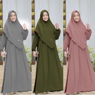 GAMIS SYAR'I SET KHIMAR BUSUI FREANDLY/AMARA SYARI SET HIJAB BAHAN CRINKLE AIRFLOW KUALITAS PREMIUM SIZE M L XL XXL/GAMIS JUMBO KEKINIAN/GAMIS MEWAH ELEGAN SIMPLE POLOS