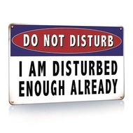 [8x12 Inches Water-Proof Tin Signs] 1pc, Do Not Disturb Warning Tin Signs, Metal Plaque Wall Art Dec