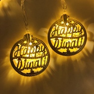 Happy Diwali Lamp Swastika Lakshmi Ganesha Indian Deepavali Decoration Diya Light Festival Decorative LED Lantern String