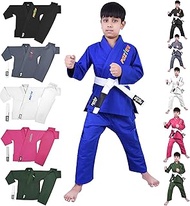 Kids Brazilian Jiu Jitsu Gi For Kids BJJ Gi Youth Grappling Kimonos Preshrunk Lightweight Martial Ar