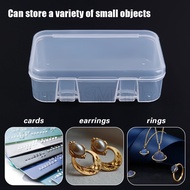 1Pc Mini Transparent Plastic Jewelry Storage Box with  Lidded /Multi-purpose Dustproof Jewelry Display Case/Desktop Organizer