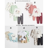 Set of 2 sets/3 cotton sets for boys and girls HM US/ UK /CN/ JP GENUINE sizes 6-9m to 3-4y (READ NO