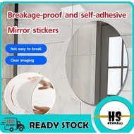 Art R73Q OVAL Mirror STICKER 3D Acrylic Glass Mirror Wall STICKER Already With Adhesive Bathroom Acrylic Mirror Wallpaper