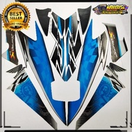 striping honda supra x 125 r 2008 2009 hitam biru