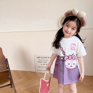 1-7Yr Baby Girl Dress Korean Girls Clothes Cotton Duffy Disney Bear Dresses Baju Budak Perempuan Baj