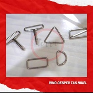 Ring Gesper Tas Rol Nikel Ring D Ring Segitiga Cantolan Persegi Panjan