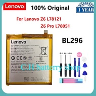 100% Original 4000MAh BL296แบตเตอรี่สำหรับ Lenovo Z6 L78121 Z6pro / Z6 Pro L78051 BL 296เปลี่ยนแบตเต