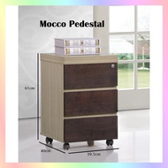 Mocco 3 Drawers Mobile Pedestal (Fully Assembled)