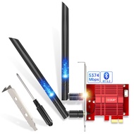 [EDUP 2024最新] WiFi 6E PCIe AX5400 WiFiカード 内蔵AX210 Bluetooth5.2 802.11ax PCI-Express 無線LANカード 6G / 5G