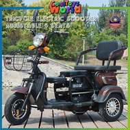 TRICYCLE ELECTRIC SCOOTER EBIKE 3 WHEEL 48V12AH ADJUSTABLE SEAT basikal Elektrik 3 roda 电动三轮车