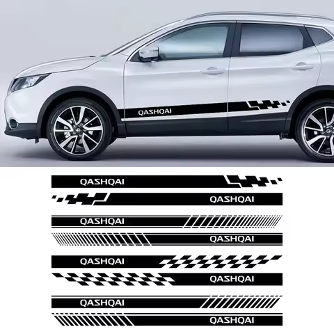 For Nissan Qashqai J10 J11 J12 Car Door Side Stickers Sport Styling Vinyl Film Decals Body Decoratio
