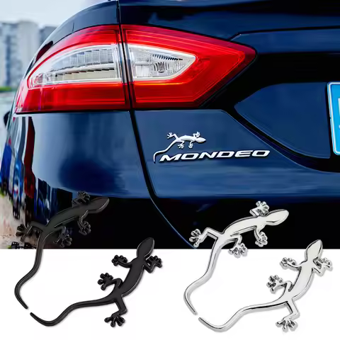 3D Metal Gecko Badge Logo Stickers For Audi A1 A3 S3 8P 8V A4 B7 B8 A5 A6 C6 C7 Q2 Q3 Q5 RS Sline Qu