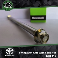 33032-0002 Swing Arm Axle with Lock Nut KSR110