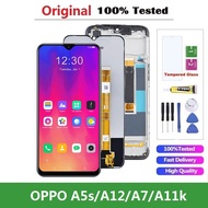 100% Original LCD Screen For OPPO A5s A12 A7 LCD Screen and Touch Screen Digitizer Assembly With Frame For OPPO A11k LCD Screen + Repair Tools