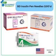 BD Pen Needles Ultra-Fine 4mm / Micro-Fine 5mm/ Micro-Fine 8mm [100's]