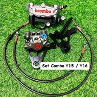 Y15ZR Y16 ORIGINAL BREMBO M3 K50 K5 4POT RED LOGO CALIPER FRONT Y15 BREMBO P34 2POT CALIPER REAR