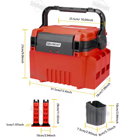 SeaKnight Hard Fishing Tools Red/Grey/Black 10L Multifunctional Storage Box SK-04 Box