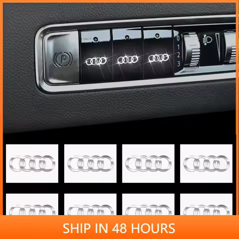 Car Logo 3D Metal Stickers Decorative Accessories for Audi A3 A4 B8 8P B9 8V B6 A5 B7 A1 A6 C6 Q3 Q5