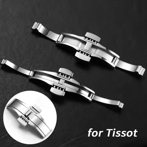 Stainless Steel Watch Buckle for Tissot 1853 T035617 T035439 Watch Button Strap Clasp Double Press B